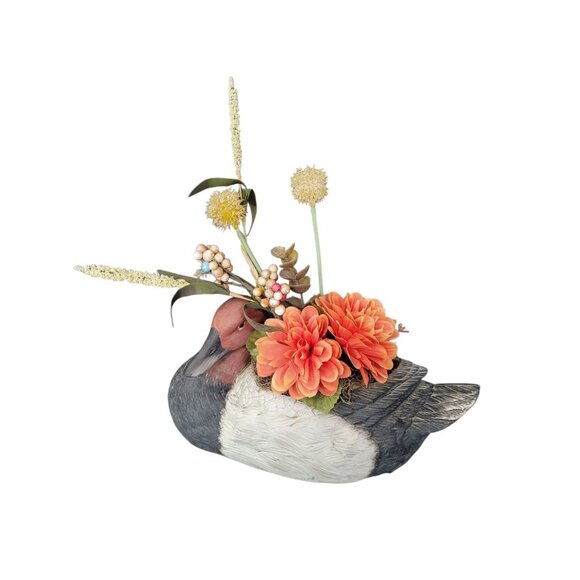 Vtg Duck Planter Ceramic FTD Vase Planter 1990's 10" x 6" x 4" - Picture 3 of 7